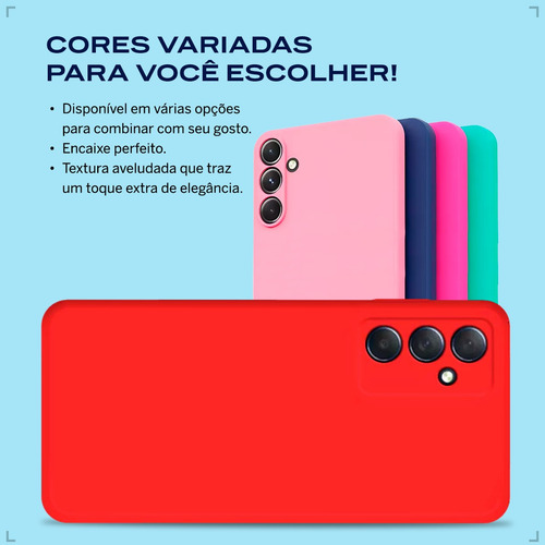 Capa Capinha Compatível Com Galaxy A54 5g Silicone Aveludado