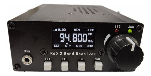 Radio De Aviación Diy R60 Fm 88-108 Mhz Air Band 118-136 Mhz