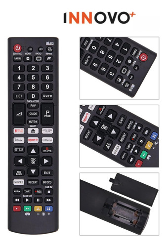 Control Remoto Compatible Con LG Smart Tv LG Boton Netflix Prime Con Baterías Innovo