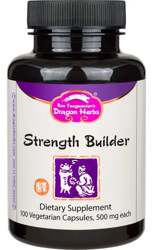 Suplemento Dragon Herbs Strength Builder 100 Cápsulas 500 Mg