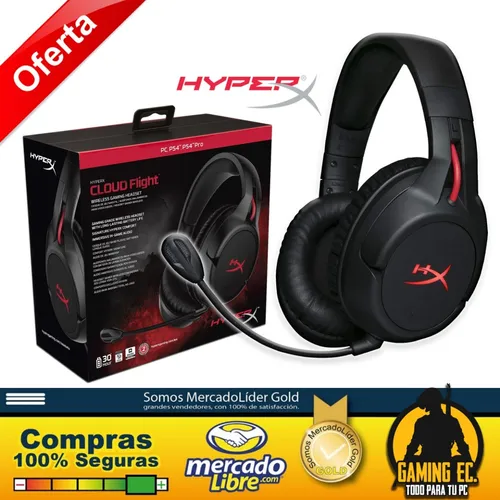 Hyperx Cloud Flight Wireless 30h Bateria Pc Ps4 Ps5 Kingston
