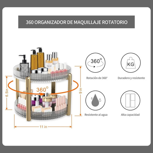 Organizador Giratorio De 360 Grados De 2 Pisos,organizador