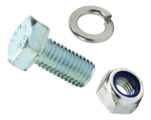 50 Parafusos M6 X 25 Mm Com Porca Trava E Arruela Pressão