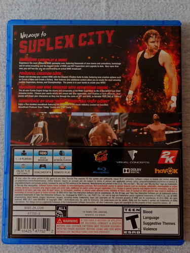 Wwe 2k17 Ps4 Playstation 4 Original Físico (Usado)