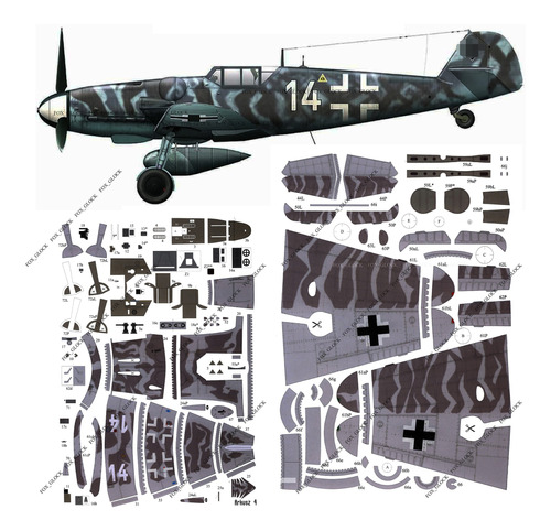 Messerschmitt Bf-109 G-8.jpg 1.33 Papercraft