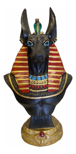 Anubis Busto Figura De Resina 23cm