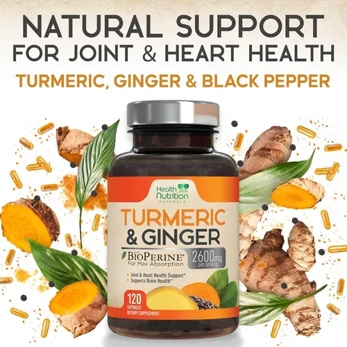 Curcumina De Cúrcuma Con Bioperina Y Jengibre 2600 Mg 95% Cu