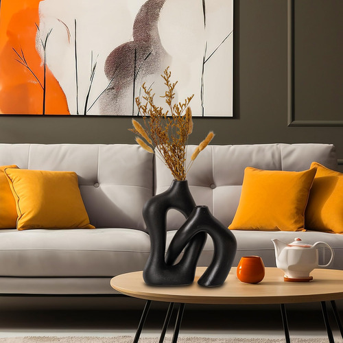 Noevay Juego De 2 Floreros Minimalistas Para Decoración Del