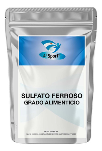 Sulfato Ferroso De Hierro Alimenticio En Polvo 500 Gr 4+ Sabor Característico