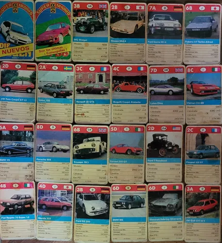 Cartas Rally Super Triunfo (24 Cartas) (Usado)