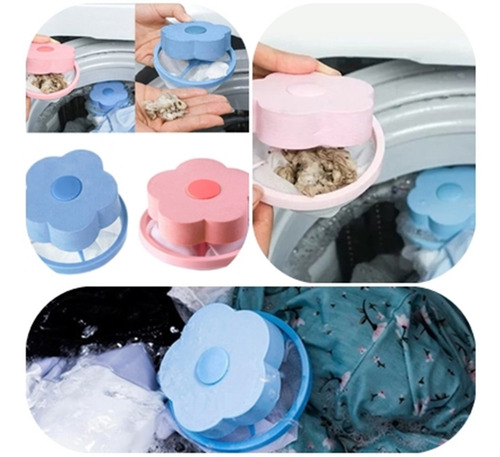 Kit 4 Coletor Pelo Fiapo Reutilizável Máquina De Lavar Roupa