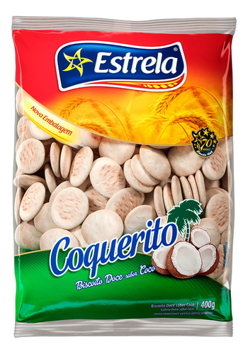Biscoito Estrela Coquerito de coco 400 g