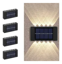 Comprar 2 Pack Lampara Solar Pared Decorativo 10 Led Impermeable X2