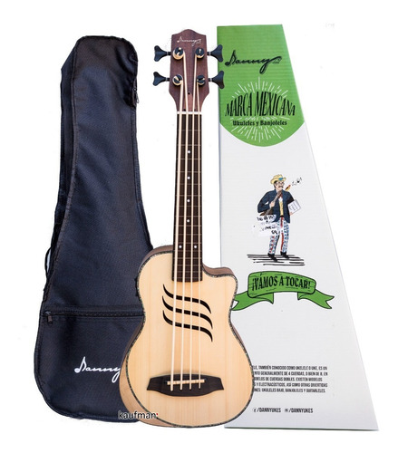 Ukulele Bajo Electroacústico Ukebass Funda Afinador Y Más