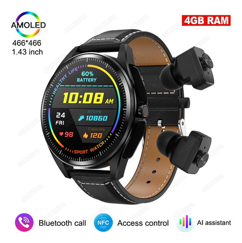 Reloj Inteligente Hombre Y Mujer Auriculares Bluetooth