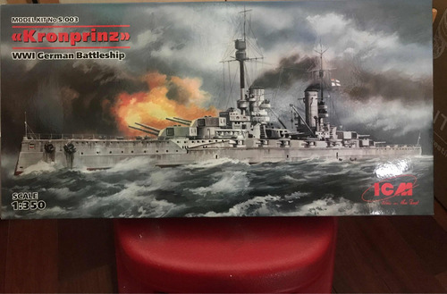 Icm S003 Kronprinz Wwi Germán Battleship Escala 1/350