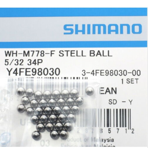 Bolillas De Cono Shimano 5/32 X 34 Unidades Y4fe98030