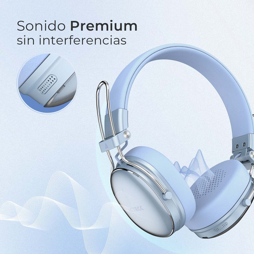 Audífonos Para Disp Inalámbricos Luxe Chic Hp710 Over Ear Color Azul