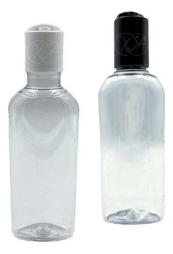 Botellas Envases Plasticos Oval 125ml Tapa Disco Negro X 100