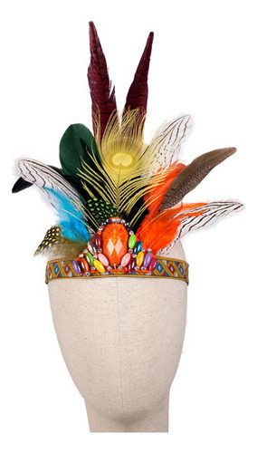 Diadema De Plumas Tocado Banda For El Cabello Niños