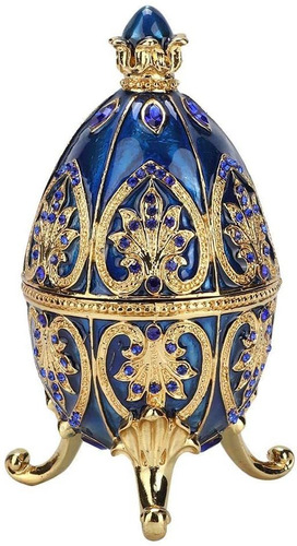 Huevo De Pascua Diamante Artificial Chapado En Oro Pint...