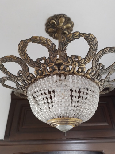 Lustre Candelabro Antigo A Cobreado Muitos Lindos O Val (Usado)