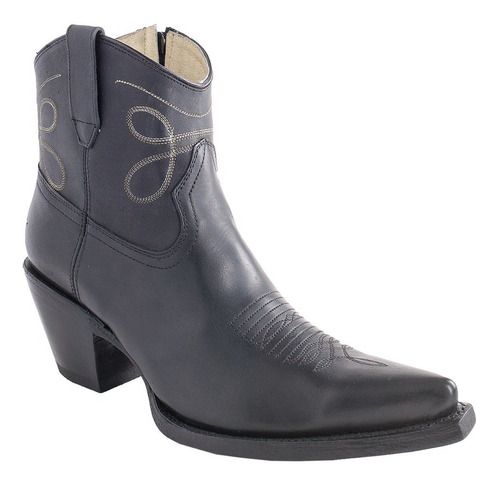 Botin Dama Est Vaquero Moda 100% Piel Goodyear Welt 