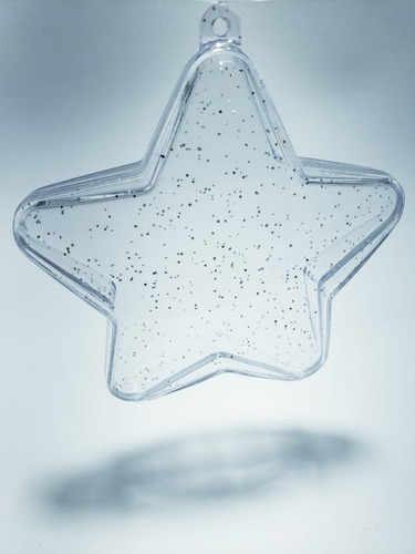 50x Estrela De Natal C/ Glitter - Lançamento - Lembrancinhas