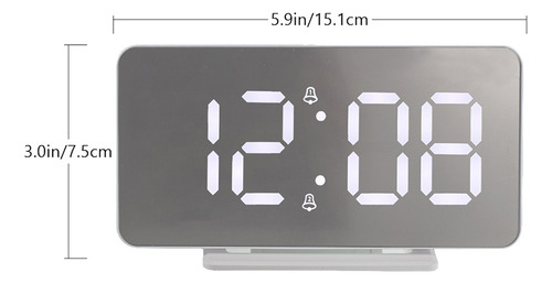 Reloj Despertador Con Número Led De Temperatura Para Decorac