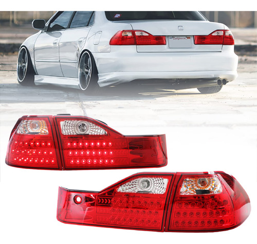 Usr Depo 01-02 Accord Luz Trasera  Estilo Jdm Rojo Lente 4