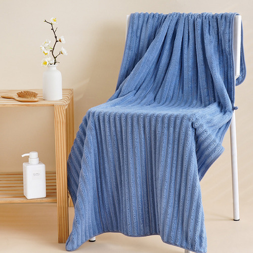 Toalla De Baño O De Terciopelo Con Rayas Verticales Para Adu