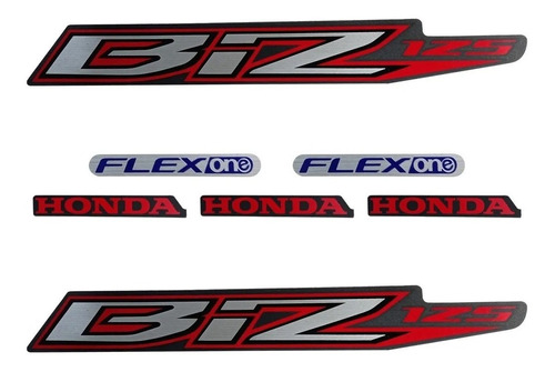 Kit Adesivo Jogo Faixas Honda Biz 125 2015 Es Preta