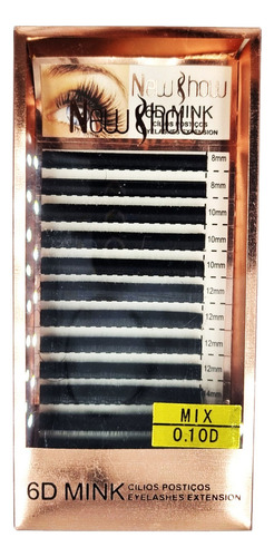 2cx Cilios Tufinho Fio A Fio Volume Russo 6 D Mink New Show Comprimento 814 Mm Cor Preto Espessura 1 Mm