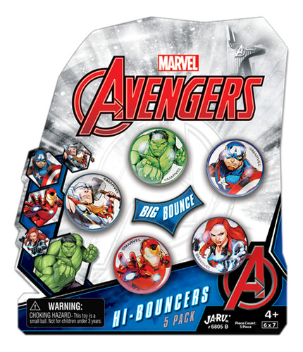 Avengers Bouncy Balls Superballs Super Hi Bounce 1.2 Pulgad.