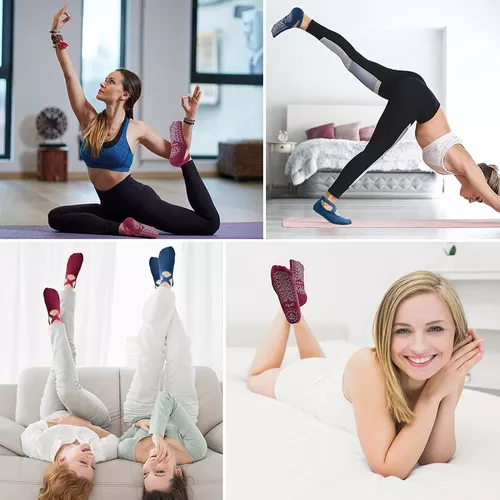2pare Calcetines Yoga Mujer,calcetas Pilates Antideslizantes