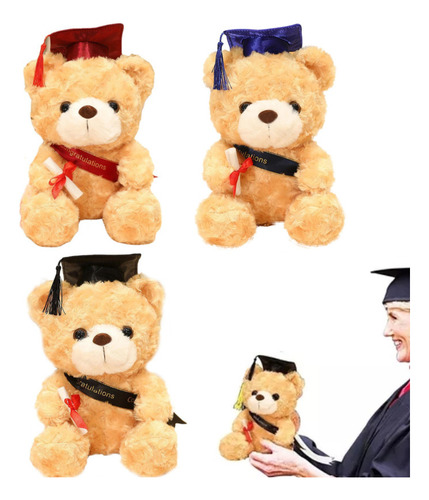 3 Piezas De Peluche Con Forma De Oso De Graduación, Regalo P