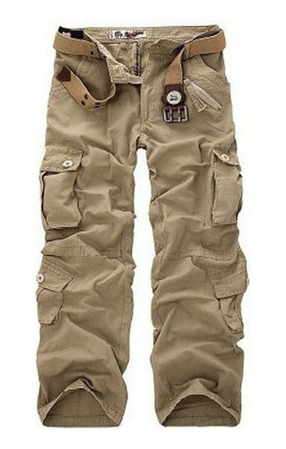 Pantalones Tipo Cargo For Hombre, Infractales, Sueltos, Con