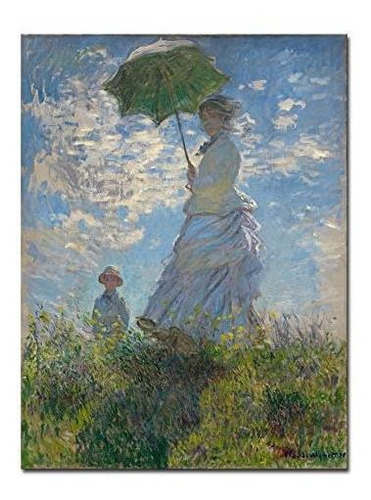 Wieco Art Woman With A Parasol Madame Monet And Her Son Canv