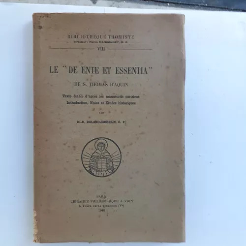 Le De Ente Et Essentia-texte Établi Dapres Les Manuscrits