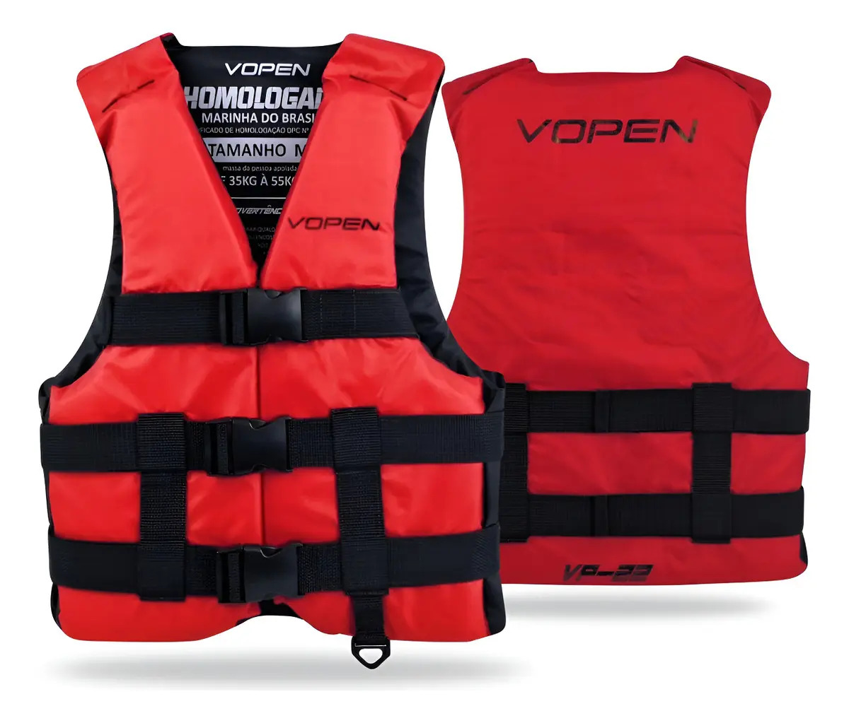 Colete Jetski Nylon Homologado Classe V Melhor Impacto Cor Vermelho Tamanho EG - (Acima de 110kg) Cir (130cm a 150cm)