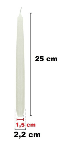 Imagem 2 de 3 de 10 Vela 25 Cm 11 Cores 3 Modelo Decoração Casamento Castiçal
