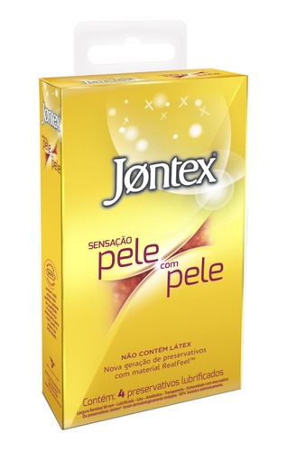 Preservativos Sensação Pele Com Pele Lubrificado Jontex 4 Un