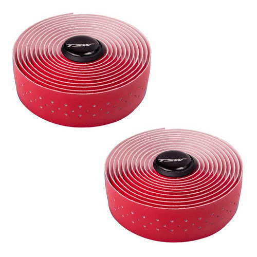 Fita De Guidão Speed Furada Microfibra Road 700c Gravel Tsw Cor Vermelho