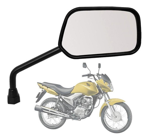 Retrovisor Gvs Mini Para Honda Cg 150 Titan Direito Preto