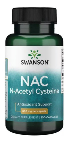 Nac N-acetil Cisteina / 600mg / 100 Capsulas