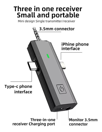 Microfono Inalambrico Solapa Lavalier Para Celular Pc 2pzs
