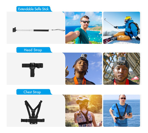 Imagen 6 de 6 de Kit De Montaje Para Cámara Con 7 Xiaomi 5 Con Insta360 Sport