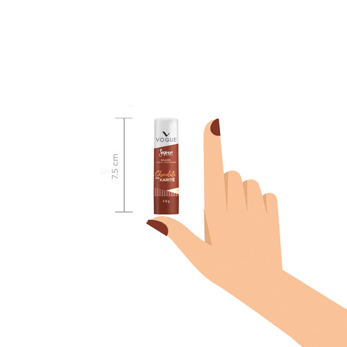 Imagen 4 de 4 de Bálsamo Labial Hidratante Vogue Super Fantastic Chocolate