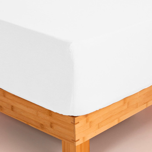 Sábana Ajustable Arredo Extra Queen Size Lisa Blanco