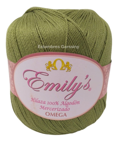 Hilaza Emily's Omega 100% Algodón Bola De 150g Color Olivo